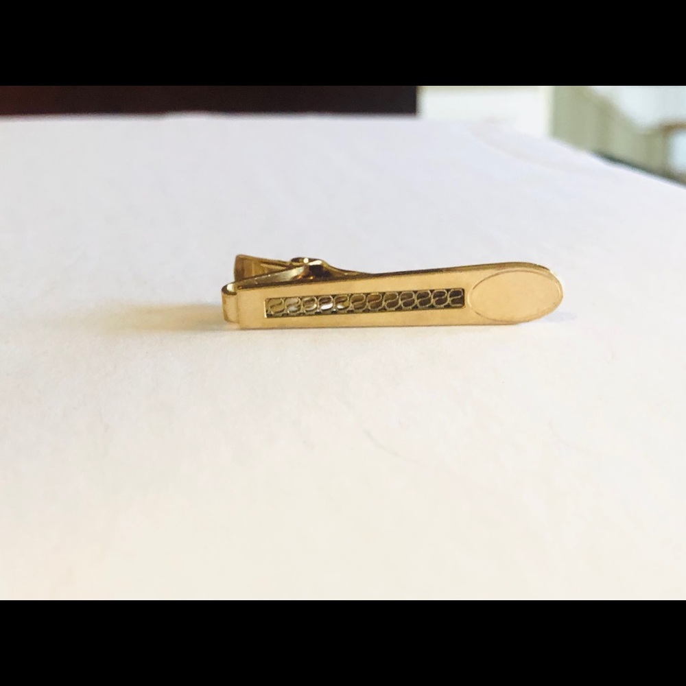 Vintage signed Anson 12k GF Mens Tie Clip